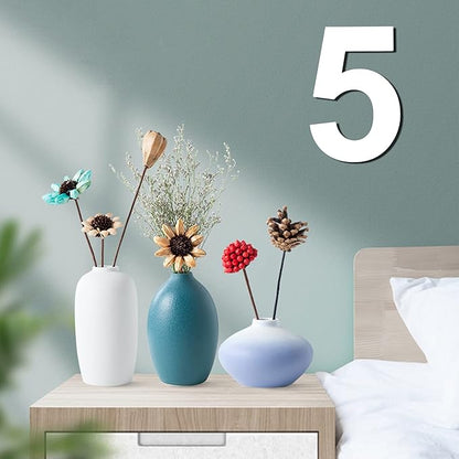 12 Inch Wooden Number 5, 1/4 Inch Thick Large Unfinished Wood Letter for DIY Crafts Home Wall Decor
