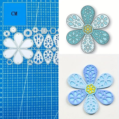 Lapoo Flowers Cutting Die for Scrapbooking - Durable Metal Cutting Die for DIY Scrapbook Photo Album Decorative Paper Card, Metal Card Making Supplies (Six-Leaf Petal 5 x 3.3 in) - Image 4