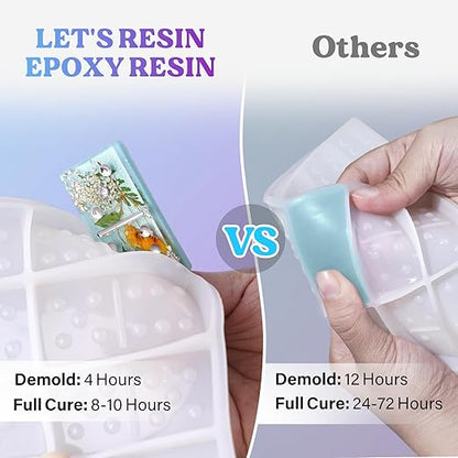 LET'S RESIN EPOXY RESIN Fast Cure Resin Epoxy for Jewelry,1 Gallon Quick Dry Resin-4 Hours Demold,Crystal Clear & Bubble Free Casting Epoxy for Painting,Craft,Art,Molds