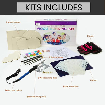 Gifts for Teen, Wood Burning Kit Craft With 2 Wood Burning Pens for Adult Teenager 12 13 14 16 18 Years Old Gifts Birthday Christmas