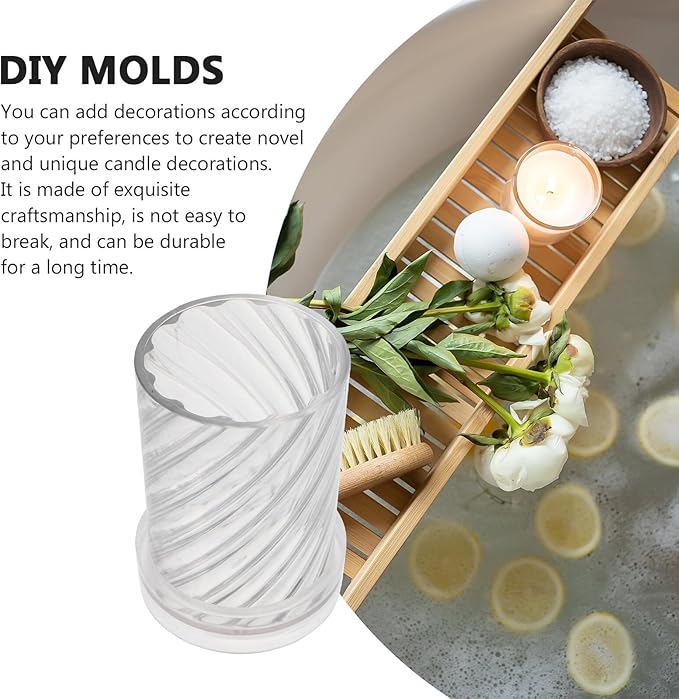 NUOBESTY DIY Plastic Spiral Candle Mold Manual Aromatherapy Candle Making Mould for Handcrafted Wax Melts Crafting Tool and Handmade
