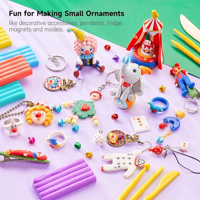 Shuttle Art 112 Colors Polymer Clay Kit, Oven Bake Clay for Kids, 20 Sculpting Tools, 16 Accessories, Non-Toxic, Non-Sticky DIY Crafts for Kids Adults
