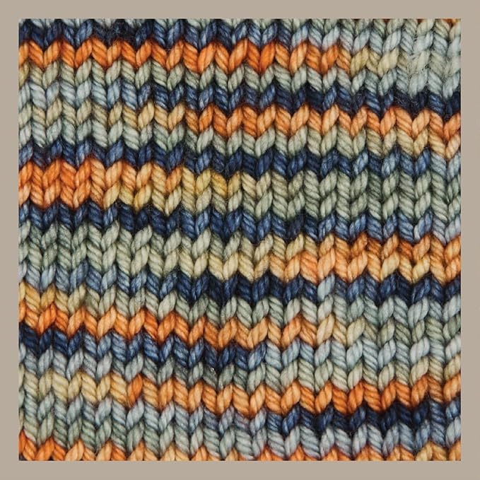 KnitPro Symfonie Hand Dyed Yarn | Extra Fine Merino Wool & Polyamide Blend for Knitting & Crocheting, Fingering Weight, Oeko-TEX Certified 400m, 100g Skein | Terra Variegated Newyork Newyork