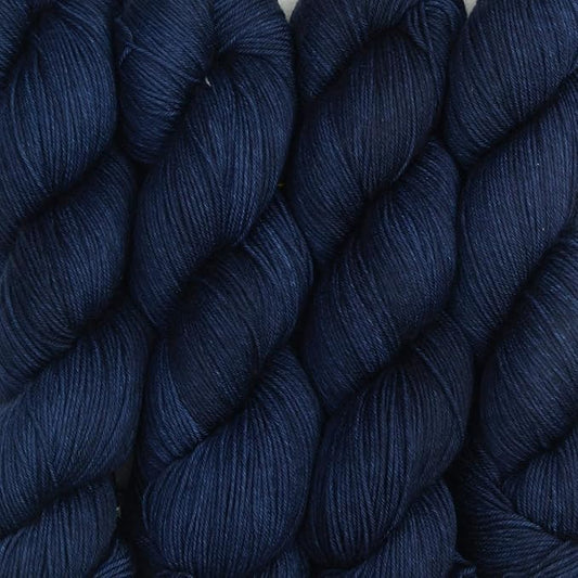 KnitPro Symfonie Hand Dyed Yarn | Extra Fine Merino Wool & Polyamide Blend for Knitting & Crocheting, Fingering Weight, Oeko-TEX Certified 400m, 100g Skein | Terra Semi-Solid Delhi Blue
