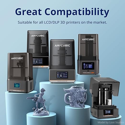 ANYCUBIC Water Washable Resin 2.0 Bundle, 3D Printer Resin with Low Viscosity and Fast Printing, 405nm High Precision 3D Resin, 8K Capable LCD DLP 3D Printing (Clear+Clear, 2kg)
