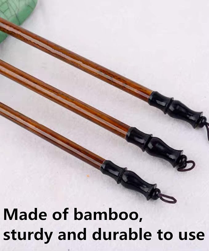 Befiy Chinese Calligraphy Brush, Writing Drawing Watercolor Ink Brushes Hubi Painting Kanji Sumi Wolf Bamboo Brushes Set for Professional Beginner (Green)