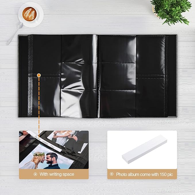 potricher Linen Hardcover Photo Album 4x6 1000 Photos Large Capacity for Family Wedding Anniversary Baby Vacation (Red, 1000 Pockets)