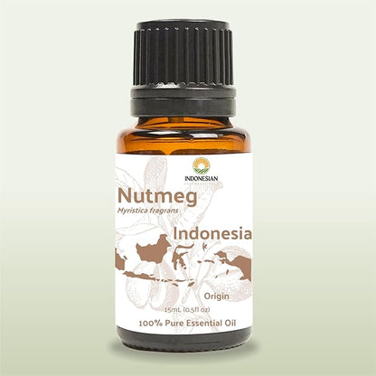 Nature Packaged Nutmeg Essential Oil - Direct from Central Java, Indonesia - Pure Essential Oils for Diffusers, Muscle Relief and Aromatherapy | Premium Therapeutic Grade (22lbs)