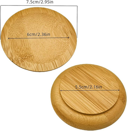 4PCS Mosaic Bamboo Coasters for Crafts, Blank Base Trays, Drinking Cup Coaster, Plant Coaster, Art Plate,DIY Mosaic Supplies (Bowl Shaped)