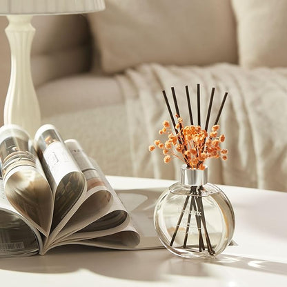 Donurex Flower Reed Diffuser Set 5.07oz Pineapple Scent Diffuser with Sticks Home Fragrance Reed Diffuser for Bathroom Shelf Decor