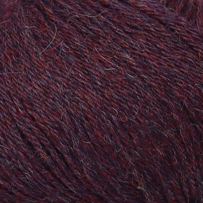 100% Baby Alpaca Yarn Wool Set of 6 Skeins (300 Grams) DK Weight - Made in Peru - Heavenly Soft and Perfect for Knitting and Crocheting (Plum, DK - 6 Skeins)