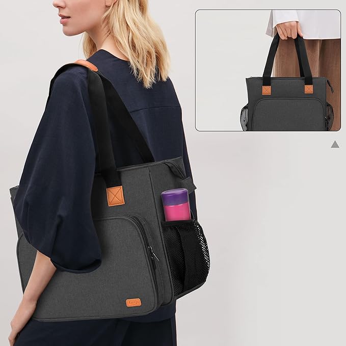 LUXJA Embroidery Project Carrying Bag, Embroidery Kits Storage Bag (Bag Only), Black