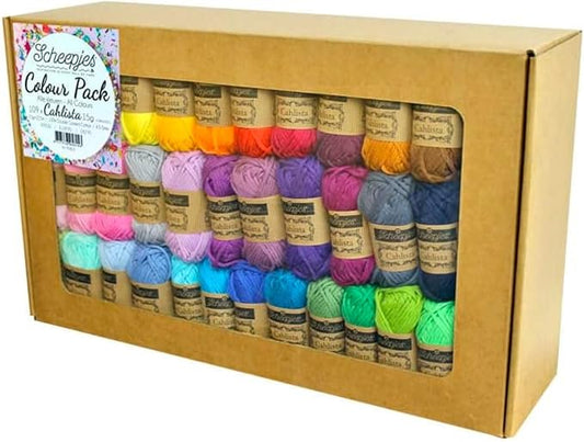 Scheepjes Cahlista Colour Pack 109 15g Assorted Cotton Yarn for Creative Projects