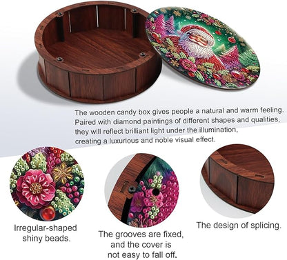 DIY diamond painting fruit bowl storage box, Santa Claus rhinestone decoration tray handmade set, for desktop item storage, multifunctional creative craft gift