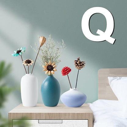 12 Inch Wooden Letter Q, 1/4 Inch Thick Large Unfinished Wood Letter for DIY Crafts Home Wall Decor