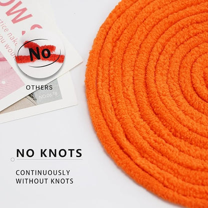Chenille Yarn for Crocheting & Knitting 880 Yards, Soft Thick Fluffy Bulky Blanket Yarn, 4 Pack of 10.5oz(Orange)