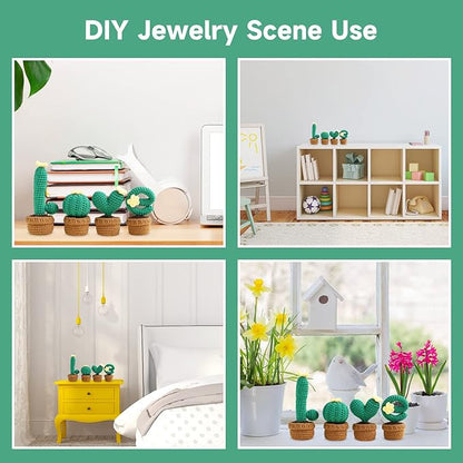 Utook Crochet Kit for Beginners，Crochet Starter Kits,Crochet Kits for Beginners Adults and Children, with Instructional Videos and Paper Tutorials, Handmade Crafts, Holiday Gifts (Love Cactus)