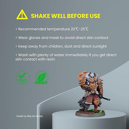 ELEGOO Water Washable 3D Printer Resin LCD UV-Curing Resin 405nm Standard Photopolymer Resin for Mars Saturn Jupiter MSLA DLP LCD 3D Printing 2000Gram Black