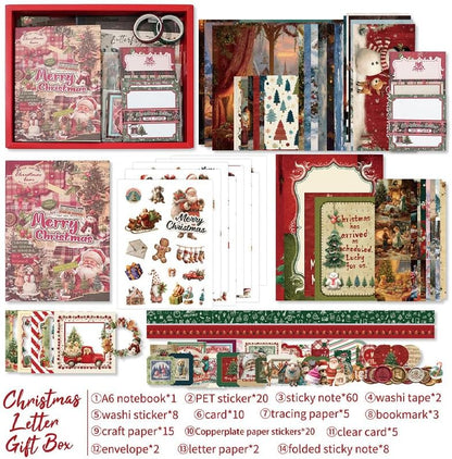 Curated Vintage Paper Craft Kit for Adults - Botanical Collage Supplies for Creative Journaling, Scrapbooking & Artful Relaxation-Christmas Theme - Image 2