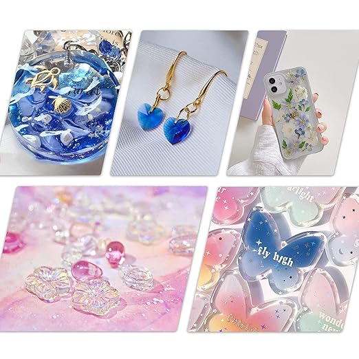 UV Resin 2000g, Crystal Clear Hard Ultraviolet Epoxy Resin Glue, Low Odor Transparent Solar Cure Sunlight Activated Resin for Jewelry Making, DIY Craft Decoration, Mold, Casting and Coating
