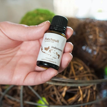 Nature Packaged Dark Patchouli Essential Oil - Direct from Java Indonesia Natural Repellent Aceite de Pachulí - Aromatherapy and Premium Therapeutic Grade - Ideal for Body & Candle-Making (2lbs)