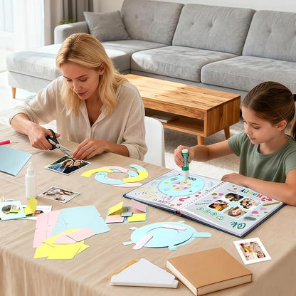 Ranxu 16 sets Handmade 3D Photo Album Decorations Kits-diy Interactive Memory Book, DIY Gift for Young, Girl, Women Baby, Wedding Family Photos(Travel, Anniversary, Birthday Gift) (Material Kit-Color)