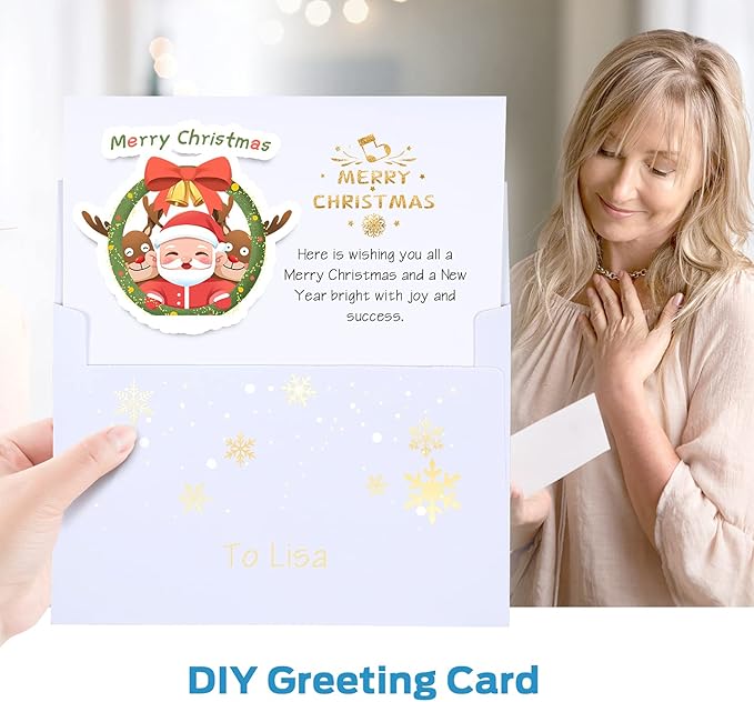 Ohuhu Blank White Cards and Envelopes 100 Pack - 5" x 7" Heavyweight Folded Cardstock and A7 Envelopes for DIY Greeting Cards Wedding Birthday Invitations Baby Shower Thank You Cards and All Occasions