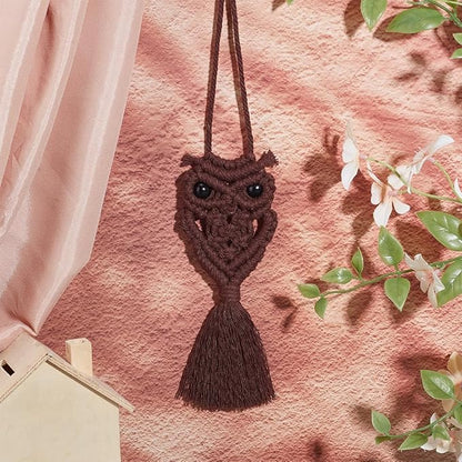 ACRNIGHEET 5PCS Macrame Kit for Adults Beginners Owl Macrame Wall Hanging Supplies Boho DIY Craft Kits for Adults Includes Instruction with Video Home Decor