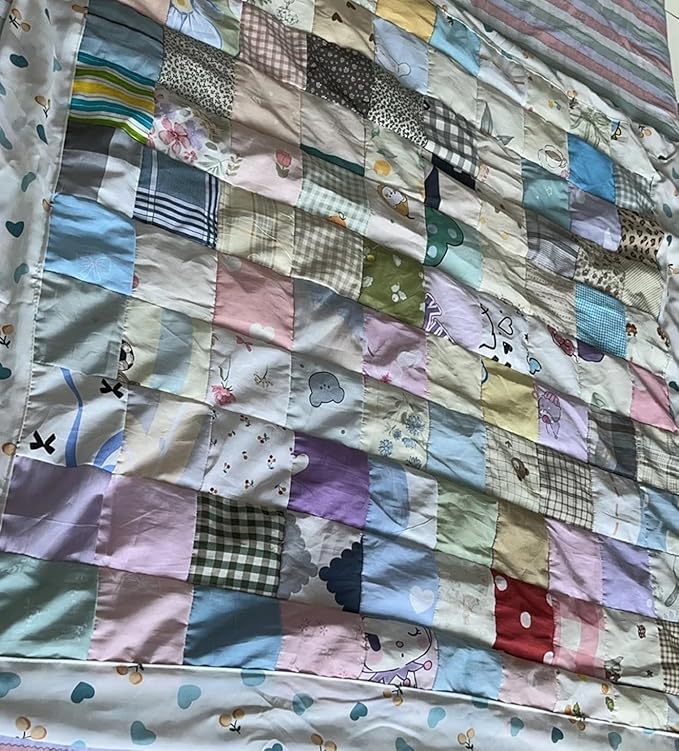 7Pcs 20" x 20" Cotton Fabric DIY Making Supplies Quilting Patchwork Fabric Fat Quarter Bundles DIY for Quilting Cotton Patchwork Cushions (Blue Flowers, 20" x 20")