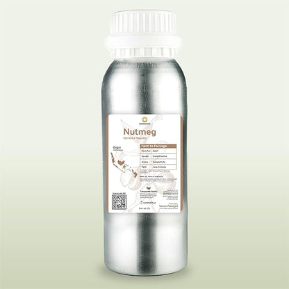 Nature Packaged Nutmeg Essential Oil - Direct from Central Java, Indonesia - Pure Essential Oils for Diffusers, Muscle Relief and Aromatherapy | Premium Therapeutic Grade (15ml)