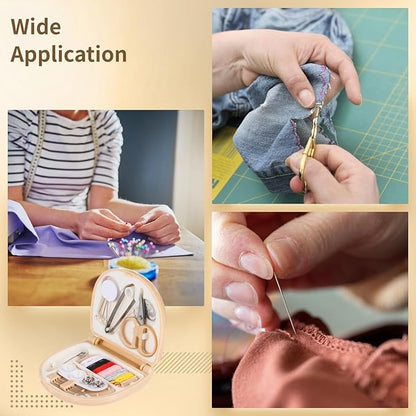 50 PCS Mini Travel Sewing Kits - Basic Portable Emergency Sewing Repair Kit, Including Threads Scissors Hand Sewing Needles for Beginner Traveler Sewing Lovers