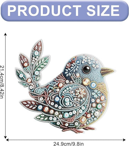 AiYuanzsh Diamond Art Hanging Kit, Decorative Bird Suncatcher Special Shaped Diamond Painting Ornament for Adults DIY 5D Crystal Diamond Art Kit Window Pendant Craft