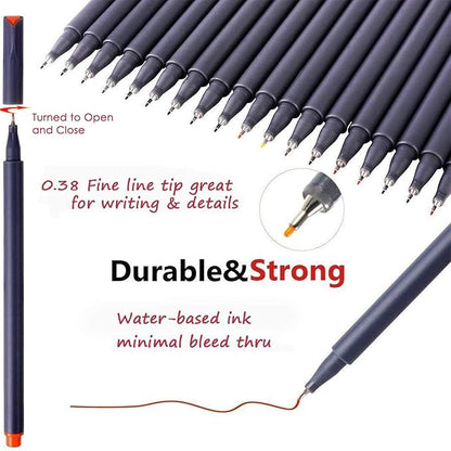 iBayam Journal Planner Pens Colored Pens, Office Supplies, Fine Point Fineliner Drawing Art Markers for Bullet Journaling Scrapbooking Notebook Writing Note Taking Calendar Stationary, 18-Color