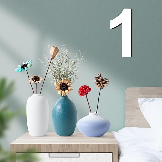 12 Inch Wooden Number 1, 1/4 Inch Thick Large Unfinished Wood Letter for DIY Crafts Home Wall Decor