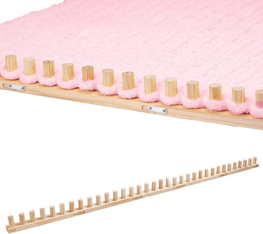 PIRXXIY 65Inch Chunky Yarn Loom, Custom Thick Chunky Knitting Blanket Loom, Extra Large Blanket Loom Knitting for DIY Craft Enthusiasts Beginners