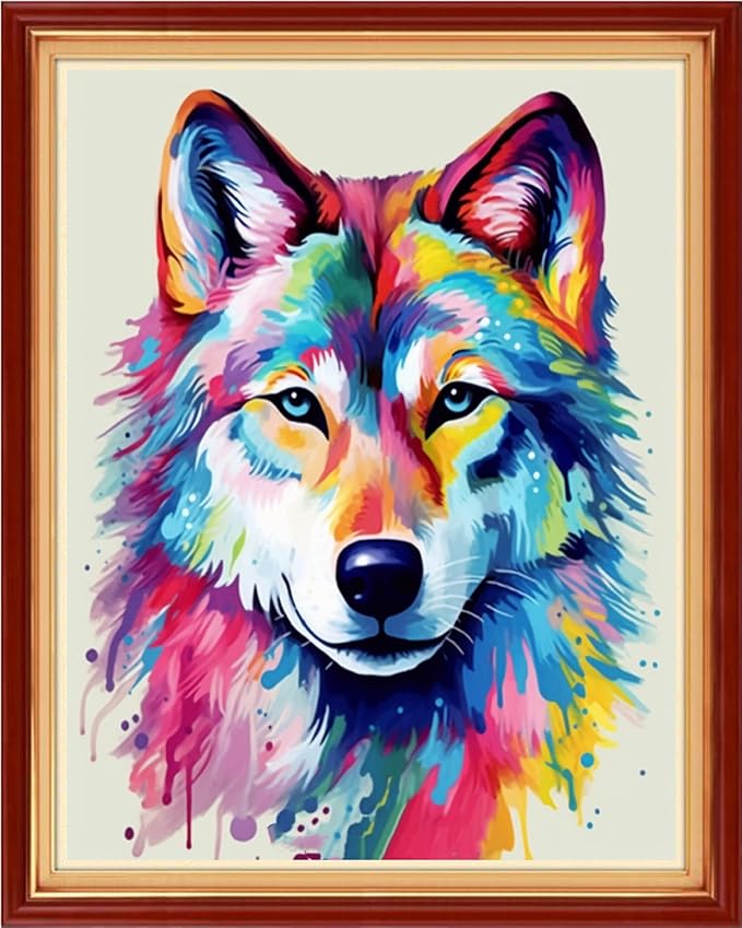 Foxhool Stamped Cross Stitch Kits,11CT Printed Cross Stitch Pattern Full Embroidery Kits for Beginner Needlepoint Kits-Colorful Dragon 16x20 inchs