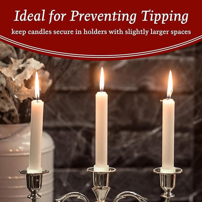 100Pcs Silicone Taper Candle Grippers Non-Slip Candle Holder Adapter Candle Drip Protectors,Vertical-Fixing Silicone Candle Rings,Decorative Stabilizer for Tapers and Candles