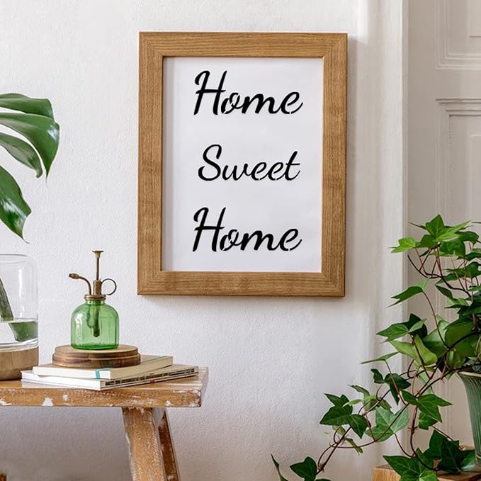 DZXCYZ 1 Inch Letter Stencils Kits, 66 Pcs Calligraphy Alphabet and Number Stencil for Painting on Wood, Reusable Plastic Art Craft Cursive Lettering Template Upper and Lower case