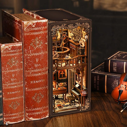 DIY Miniature House Kit, Mini House Building Kit, DIY Book Nook Kit, Tiny Model House for Adults to Build, Beginner 3D Wooden Book Nook, for Family Friends (Detective Time) - Image 4