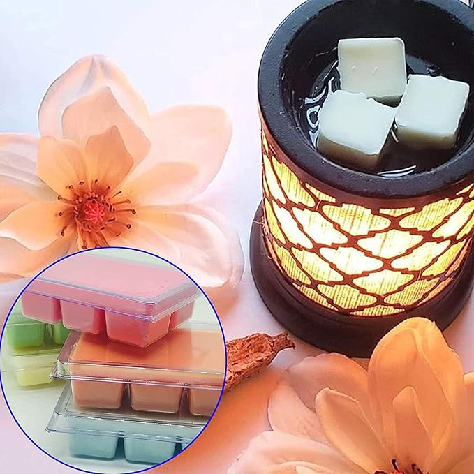 YYCH Wax Melt Molds - 100 Pack Clear Plastic Clamshells for Wickless Candles