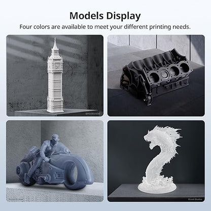 ANYCUBIC High Speed 3D Printer Resin 2.0, Print Up to 3X Faster, Special for Anycubic Photon Mono M5s/M7 Series, Particularly Apply for Large-Size 3D Printing Models, Low Odor (Clear, 1kg)