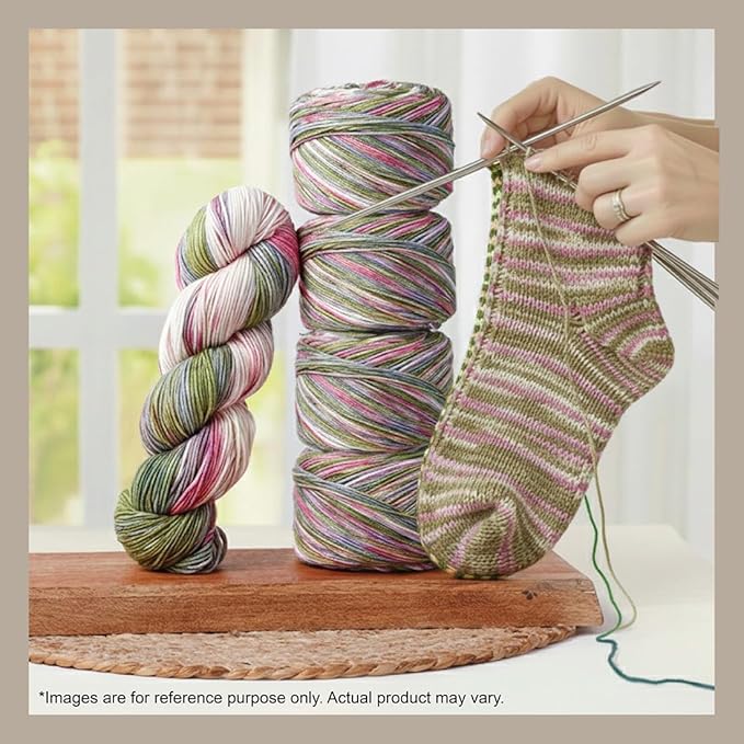 KnitPro Symfonie Hand Dyed Yarn | Extra Fine Merino Wool & Polyamide Blend for Knitting & Crocheting, Fingering Weight, Oeko-TEX Certified 400m, 100g Skein | Terra Variegated Summer Romance