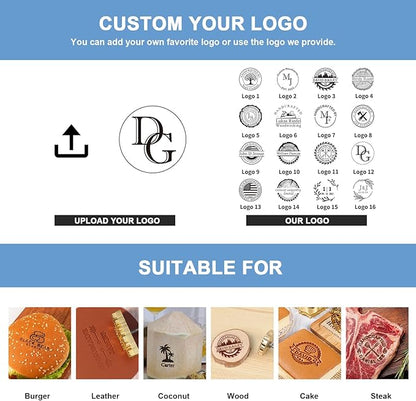 KAINSY Custom Electric Branding Iron for Wood, Personalized Logo Metal Branding Iron for Wood Burning Stamp Leather Food, Personalized Gifts for Weddings Party & Handcrafted Design(2.5Inches, 300W)