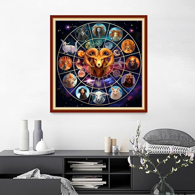 Joyhoor Cross Stitch Kits for Beginners Stamped Cross-Stitch Supplies Needlework preprint Embroidery Kits for Adults DIY Needlepoint Kits Embroidery Patterns 11CT-Magic Animals 18.x18 inch