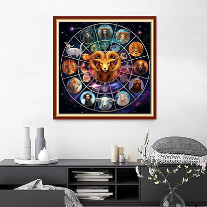 Joyhoor Cross Stitch Kits for Beginners Stamped Cross-Stitch Supplies Needlework preprint Embroidery Kits for Adults DIY Needlepoint Kits Embroidery Patterns 11CT-Magic Animals 18.x18 inch