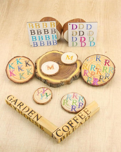 3/4" Wood Burning Letter Kit with Electric Branding Iron, 36 Pcs Wood Burning Kit with Letter & Number Stamps for Wood Leather Hats Branding, DIY Gifts for Wedding Birthday Christmas