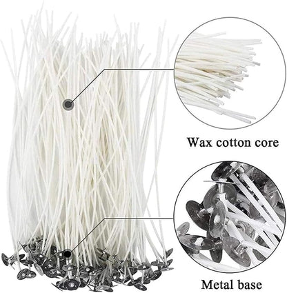 Candle Wicks for Candle Making, Braid Candle Wick Pre Waxed Non-Smoke Braided Wicks Beeswax Candles Wicks for Candle Making DIY (15CM(6inch)