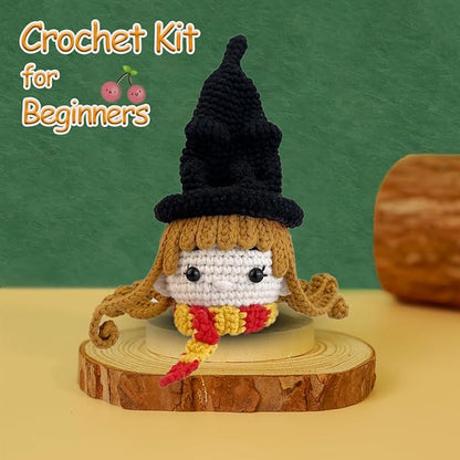 Crochet Kit for Beginners Adults -Animals Start Crotcheting - Perfect Amigurumi Knitting for Adult with Stitch by Stitch Video Tutorials,Holiday Christmas Gift.