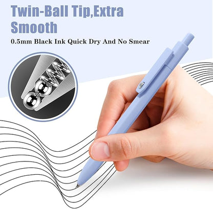 Piochoo Gel Pens, 0.5mm Fine Point Black Ink Smooth Writing Pens for Journaling, Nurse Aesthetic Cute School Office Gifts for Teacher Women and Men