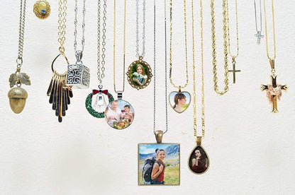 Anezus 60Pcs Pendant Trays, Bezel Pendant Trays Blanks with Glass Cabochons for Pendants Making and Jewelry Making, 5 Styles